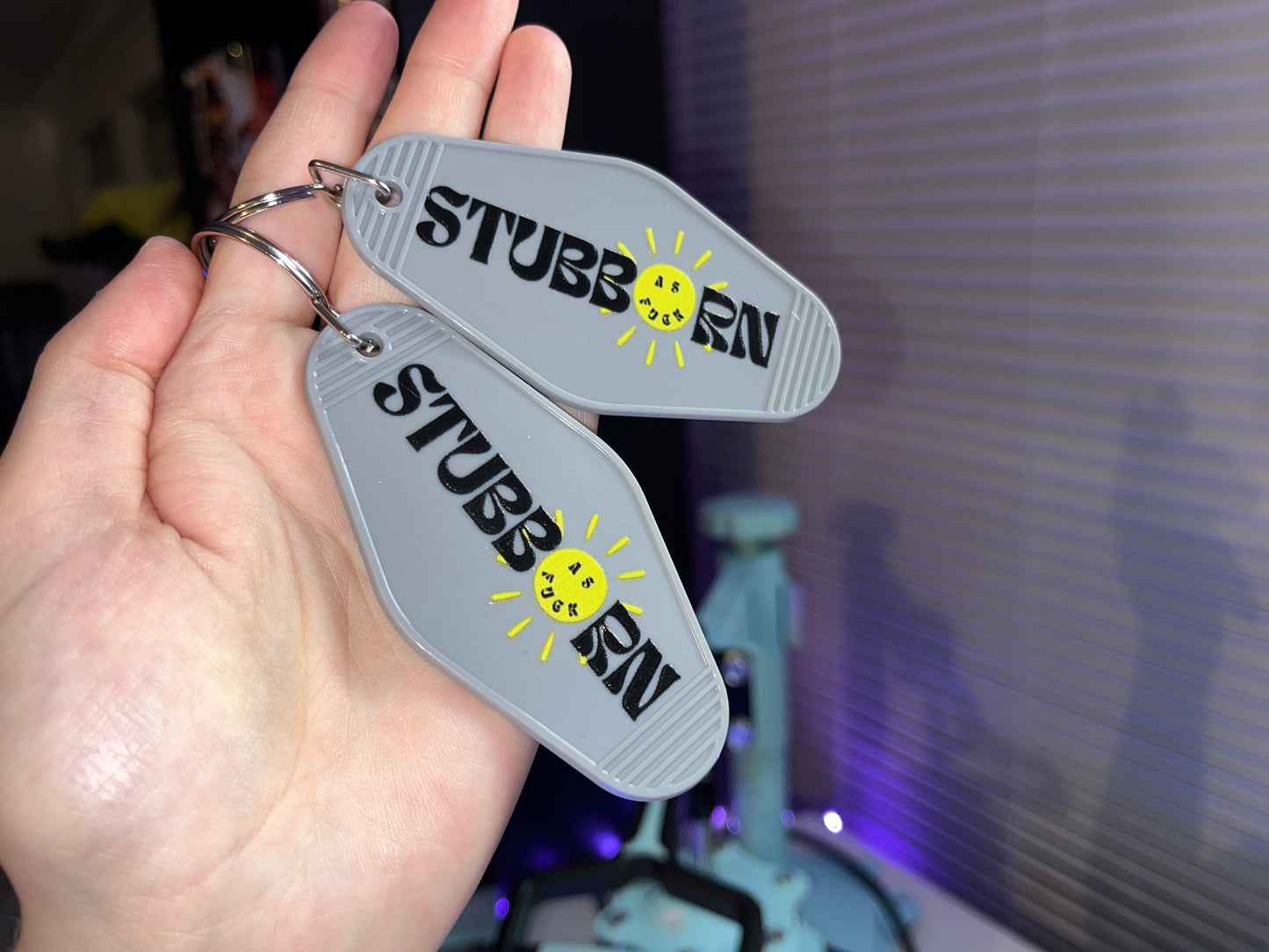 Stubborn Motel Keychain