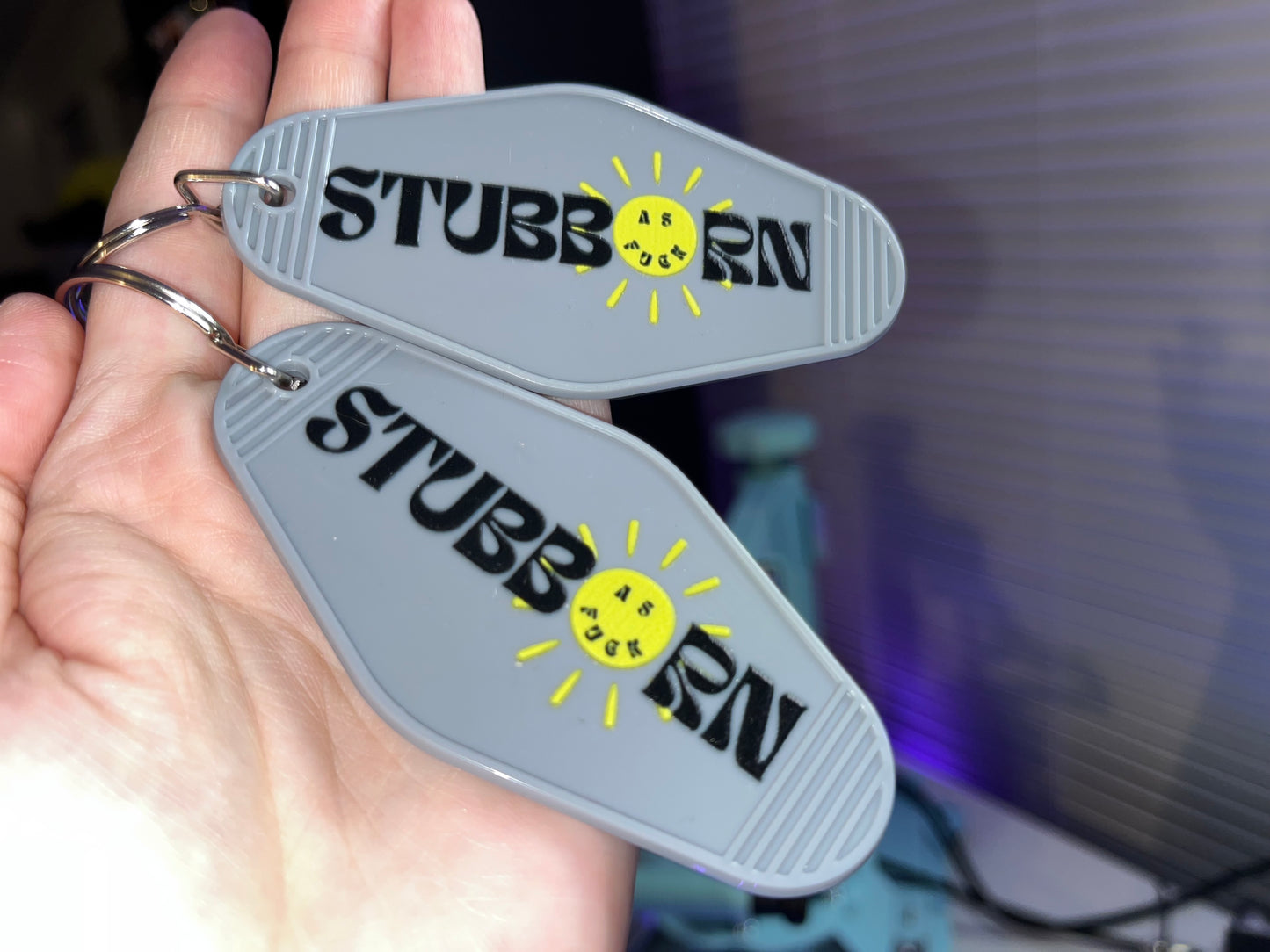 Stubborn Motel Keychain