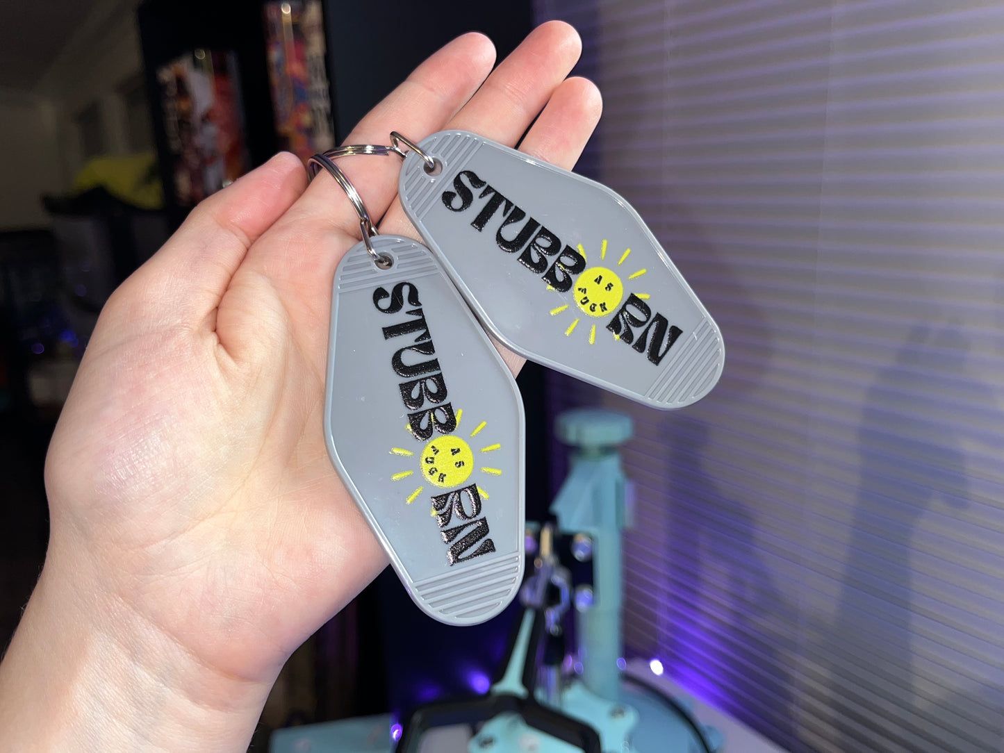 Stubborn Motel Keychain