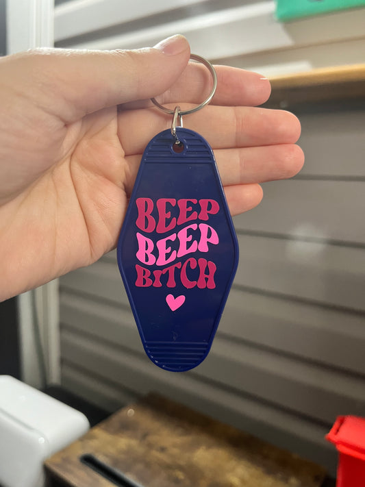 Beep Beep Motel Keychain